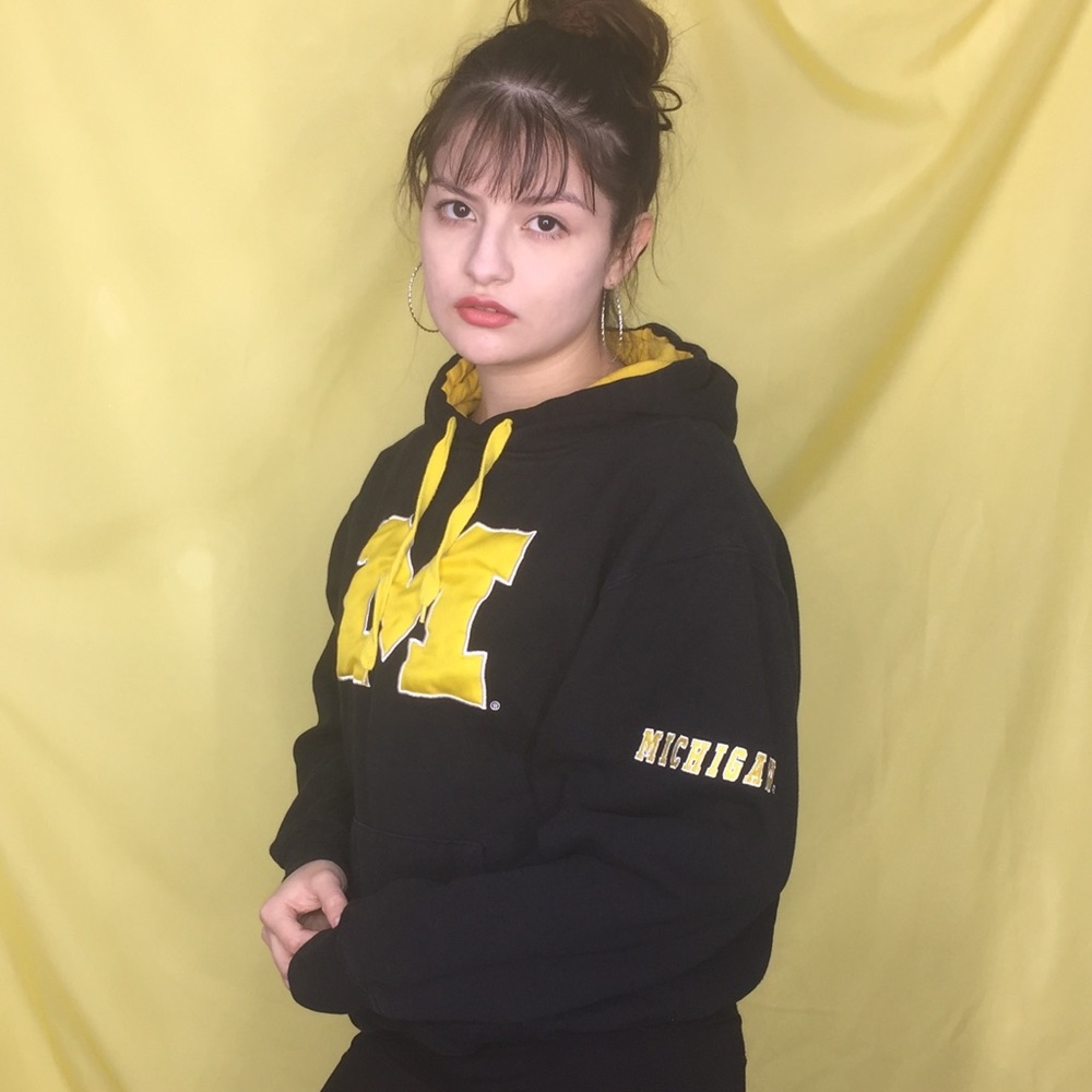 Michigan Wolverines Hoodie Black Yellow